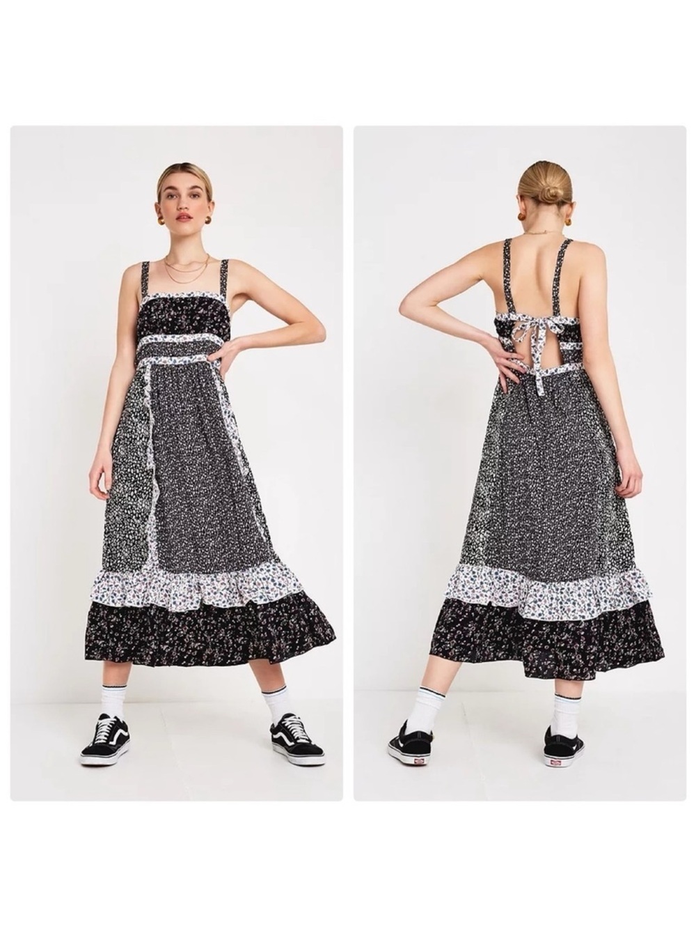 New Free People Yessica Maxi in Black Combo Size 4​​​